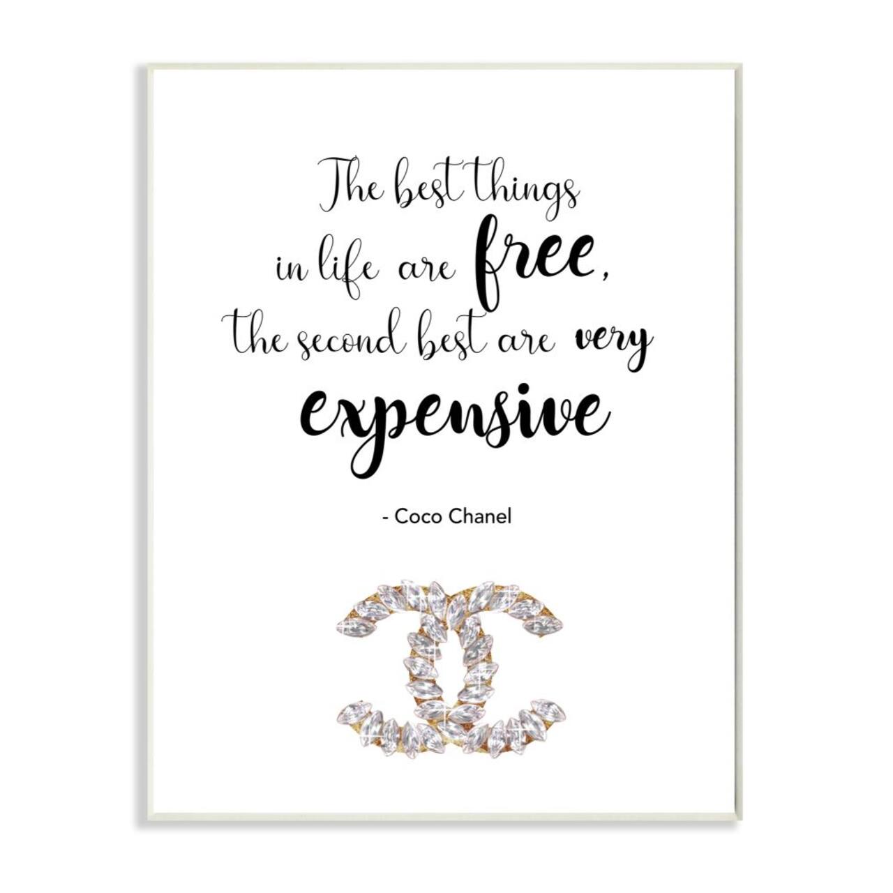 Stupell Industries Second Best Things In Life Quote Fashion Brand Glam Text Wood Wall Plaque